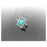 .925 Sterling Silver SILPADA Turquiose Hook Latch Earrings