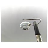 .925 Sterling Silver Sleeping Beauty Turquoise Cabochon Hook Earrings