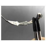 .925 Sterling Silver Malachite Cabochon 3/4 Hoop Post Earrings