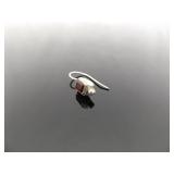 .925 Sterling Silver Garnet Hook Earrings