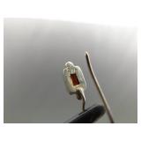 .925 Sterling Silver Garnet Hook Earrings