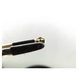 .925 Sterling Silver Native Black Onyx Cabochon Dangle Feather Post Earrings