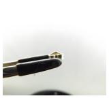 .925 Sterling Silver Native Black Onyx Cabochon Dangle Feather Post Earrings