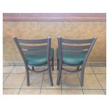 COMMERCIAL DINING TABLE WITH CHAIRS (GREEN)