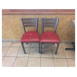 COMMERCIAL DINING TABLE WITH CHAIRS (RED)