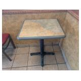 COMMERCIAL DINING TABLE WITH CHAIRS (RED)