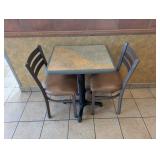 COMMERCIAL DINING TABLE WITH CHAIRS 30”x30” (TAN)