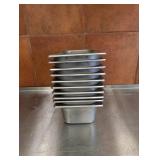 (10) COMMERCIAL STAINLESS STEEL PANS (1/6)
