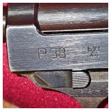German, Real Deal, Walther P38 Marked BYF44 Original, Retainning Nazi Marks and Proof Marks, Serial Number 78642 with Coinciding Waffenamt Matching Numbers