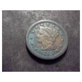 1845 Large Cent Braided Hair