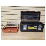 1 tool box and 1 tackle box