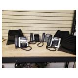 4 office phones and 3 File holders