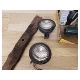 Under ground sprinklers 2 off road lights 3 mower blades