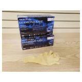 Diamond grip powder free latex gloves