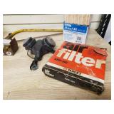 Various tools air filter dust mask plumbing