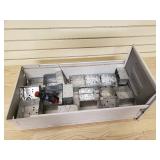 Metal Electrical junction Boxes And a Thomas & Bets Pvc coated conduit Eys sealing fitting