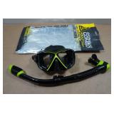 Cressi Pano 4 & Supernova Dry Snorkel Set