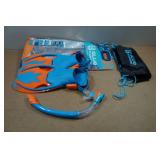 Cressi Kids Fins and Snorkel - Fins Size L/XL