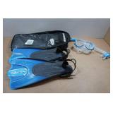 Cressi Adult Rondine Palau Fin Snorkel Set - Fin Size M/L