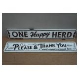 *2* Novelty Metal Street Signs