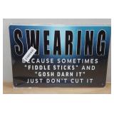 Novelty Metal Sign - Swearing
