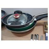 Assorted Pots, Pans, Lids, and Utensils