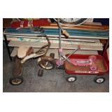 Vintage Trikes, Skis, Bike Tires, and Furniture