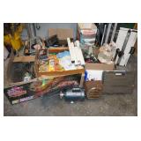 Large Assortment - Electric Motor, Books, Collectibles, Toys, Posters, Photography Mat Cutters