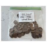 100 Lincoln Wheat Cents