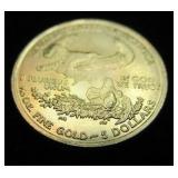 2001 Am. Eagle $5 Gold 1/10th OZ