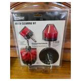 Red 4 pc 1/4 hex head brush set