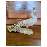 Beautiful Peacock ceramic with gold accents