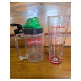 Budweiser Cup with the Bud Frog! and Glass
