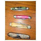 4 VINTAGE pocket knives
