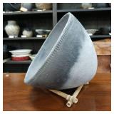 Lynn Emery Roku Fired Bowl  not glazed, colors are from firing process. Over 8 inches Wide.