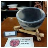 Lynn Emery Roku Fired small bowl with ornate texture pattern  Over 4.5 inches Wide and 4 inches tall.