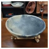 Lynn Emery Roku Fired Pottery  coil fabrication - 7 inches Wide by 3 inches tall.