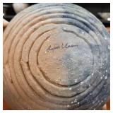 Lynn Emery Roku Fired Pottery  coil fabrication - 7 inches Wide by 3 inches tall.