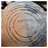 Lynn Emery Roku Fired Pottery  coil fabrication - 7 inches Wide by 3 inches tall.