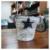 Coil Pottery Pitcher with Star  Handcrafted  6 inches wide and 7 inches tall