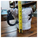 Coil Pottery Pitcher with Star  Handcrafted  6 inches wide and 7 inches tall