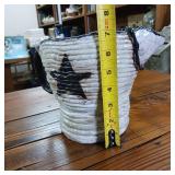 Coil Pottery Pitcher with Star  Handcrafted  6 inches wide and 7 inches tall