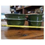 Set of Hall Brand sauce cups and bowls  from 3 to 5 inch diameter  four piece set