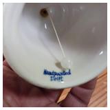 Delft Blue Milk Maid Figurine  Vase and Working Bell  up to 5 inches tall