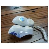 Delft Blue  Made in Holland -  Butter Dish and finger clogs with vintage ashtray  Volendam -