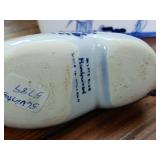 Delft Blue  Made in Holland -  Butter Dish and finger clogs with vintage ashtray  Volendam -