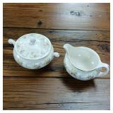 Eggshell Nautilus Vintage cream and sugar bowls -