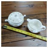 Eggshell Nautilus Vintage cream and sugar bowls -