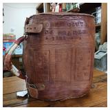 New  Antler Handled Wayne West Hand Crafted Heavy Duty Thick Leather Travel Bag  Letter stamped with Dalles 1889 - Omaha  Girls  Food  Donner  - Denver  and more!