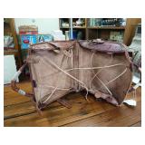 New  Antler Handled Wayne West Hand Crafted Heavy Duty Thick Leather Travel Bag  Letter stamped with Dalles 1889 - Omaha  Girls  Food  Donner  - Denver  and more!